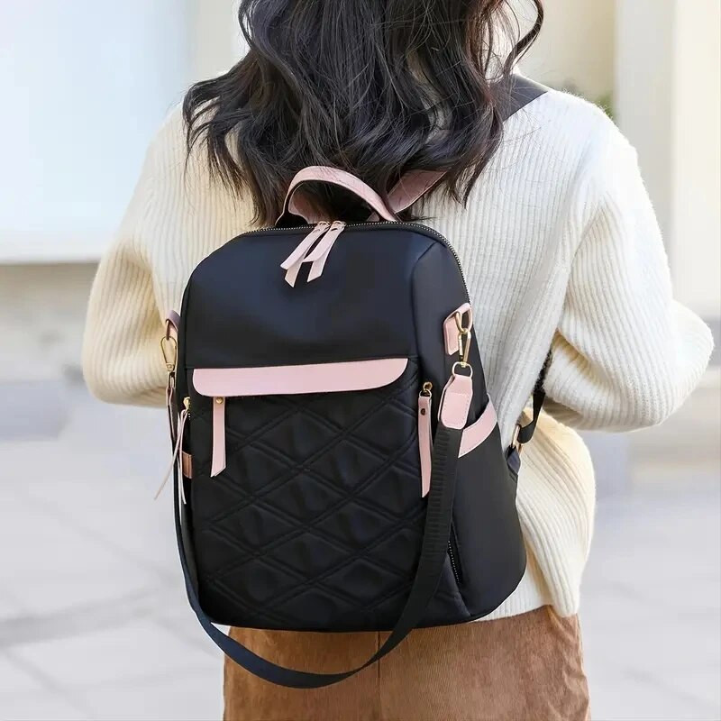 Viegla pretaizdzīšanas ceļojumu mugursoma, liela ietilpība darbam un rotaļām, 2023. gada jauna ūdensnecaurlaidīga auduma sieviešu plecu soma