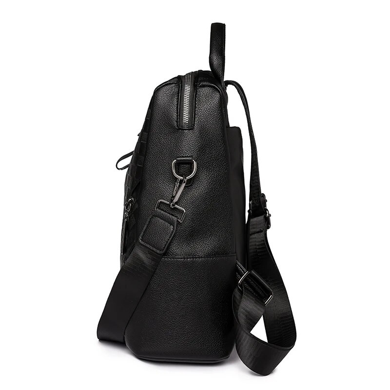 Mados nuo vagystės Moteriškos kuprinės Garsus prekės ženklas Aukštos kokybės PU odos Kelioninė kuprinė Moteriškos Didelės talpos rankinės ant pečių