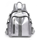 Fashion Revit Design Women Daypack Υψηλής ποιότητας Μαλακό PU Γυναικείο σακίδιο ταξιδιού Casual Girls Leisure Shopping Backpack SAC
