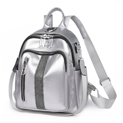 Fashion Revit Design Women Daypack Υψηλής ποιότητας Μαλακό PU Γυναικείο σακίδιο ταξιδιού Casual Girls Leisure Shopping Backpack SAC