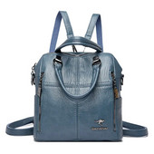 Luksuslik disainiga pehmest nahast naiste seljakott Kvaliteetsest nahast õlakott Moodne vabaaja naiste reisiseljakott SAC