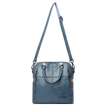 Луксозна дизайнерска дамска раница от мека кожа Висококачествена кожена чанта за през рамо Модна ежедневна дамска раница за пътуване SAC