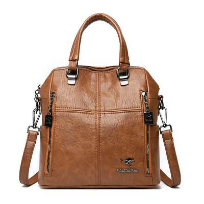 Luksuslik disainiga pehmest nahast naiste seljakott Kvaliteetsest nahast õlakott Moodne vabaaja naiste reisiseljakott SAC