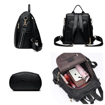 Модни дамски раници Висококачествена пътна чанта с голям капацитет Дизайнерски антикражби Дамски ежедневни чанти за през рамо Sac A Dos