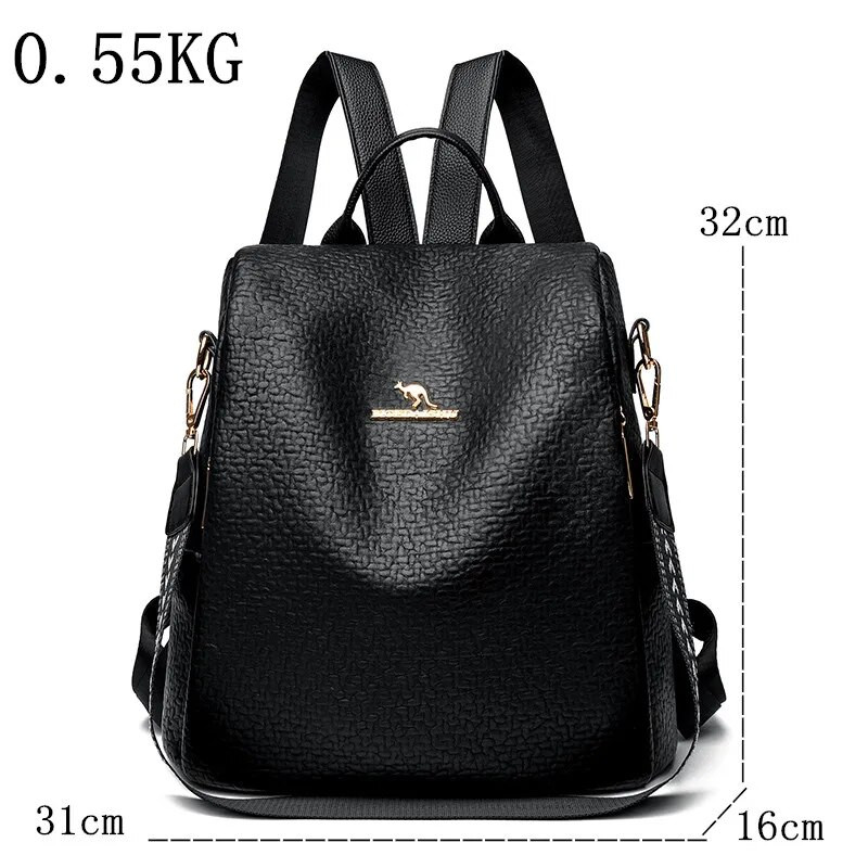 Modes sieviešu mugursomas Augstas kvalitātes lielas ietilpības ceļojumu somas dizainers pret zādzībām sieviešu ikdienas plecu somas Sac A Dos