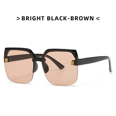 Fashion Square Half Frame Γυαλιά INS Style Gradual Change Ocean Piece Big Frame γυαλιά ηλίου