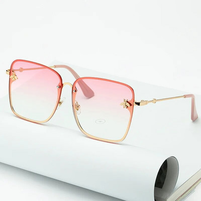 New Fashion Lady Oversize Rimless Square Γυαλιά ηλίου Bee Γυναικεία Ανδρικά Μικρά Γυαλιά Γυαλιά ηλίου ντεγκραντέ Γυναικεία UV400