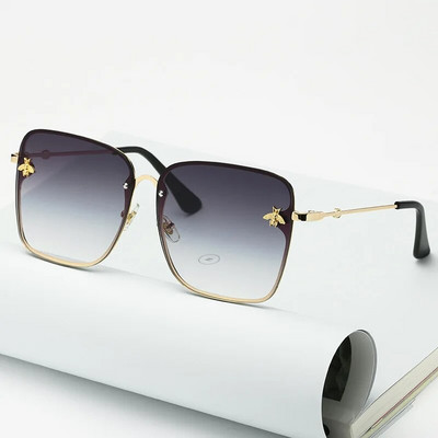 New Fashion Lady Oversize Rimless Square Γυαλιά ηλίου Bee Γυναικεία Ανδρικά Μικρά Γυαλιά Γυαλιά ηλίου ντεγκραντέ Γυναικεία UV400