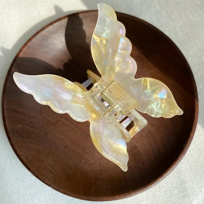 Κορεάτικο Fairy Acetate Tie-Dye Πεταλούδα φουρκέτες Vintage ντεγκραντέ Γυναικείες Barrettes Crab Hair Clip Αξεσουάρ μαλλιών