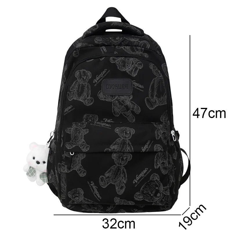 Trendikas naiste suure mahutavusega printimissülearvuti naistele veekindel koolikott Moodne leedi kolledži seljakott Armsad tüdrukute reisiraamatukotid