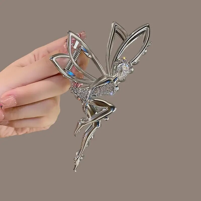 Rhinestone Elf Metāla matu nags sievietēm Krabju saspraudes matu sprādzes Kristāla pērļu matu aksesuāri Spīdīgi Barrette galvas saite Rotaslietas Dāvanas