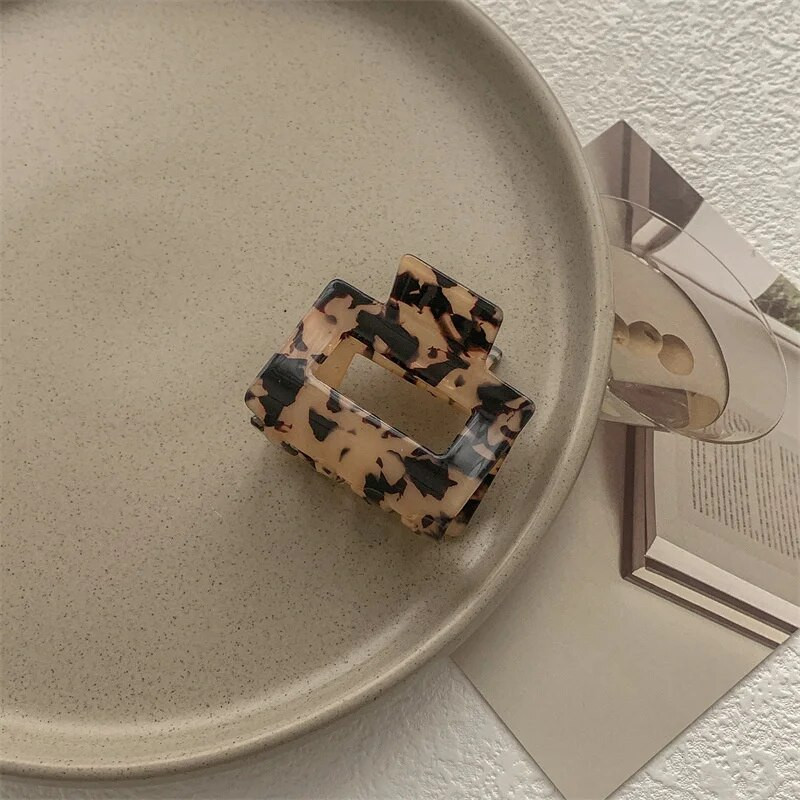 2023. gada modernas, kvadrātveida acetāta spīļveida matu sprādzes meitenēm, mazas matu sprādzes.