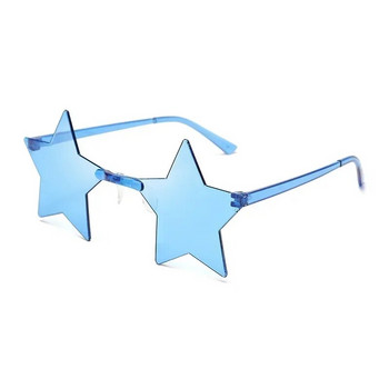 Слънчеви очила във формата на звезда Светли забавни пентаграмни бонбони Едно парче очила Многоцветна декорация Парти слънчеви очила без рамка