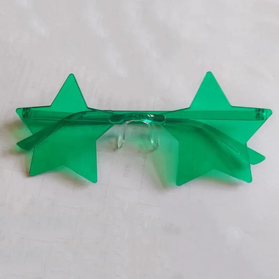 Ochelari de soare în formă de stea, ușoare, amuzanți, pentagramă, bomboane, ochelari dintr-o bucată, decorațiuni în mai multe culori, ochelari de soare fără montură pentru petrecere