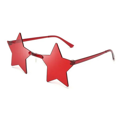 Ochelari de soare în formă de stea, ușoare, amuzanți, pentagramă, bomboane, ochelari dintr-o bucată, decorațiuni în mai multe culori, ochelari de soare fără montură pentru petrecere