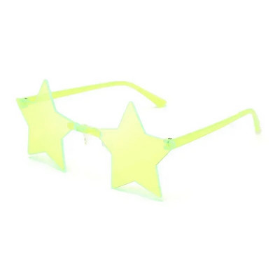 Ochelari de soare în formă de stea, ușoare, amuzanți, pentagramă, bomboane, ochelari dintr-o bucată, decorațiuni în mai multe culori, ochelari de soare fără montură pentru petrecere
