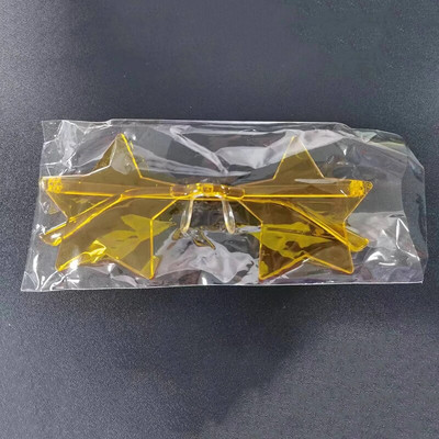Ochelari de soare în formă de stea, ușoare, amuzanți, pentagramă, bomboane, ochelari dintr-o bucată, decorațiuni în mai multe culori, ochelari de soare fără montură pentru petrecere