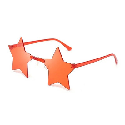 Ochelari de soare în formă de stea, ușoare, amuzanți, pentagramă, bomboane, ochelari dintr-o bucată, decorațiuni în mai multe culori, ochelari de soare fără montură pentru petrecere