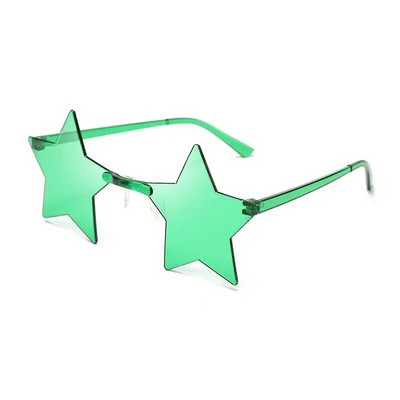 Ochelari de soare în formă de stea, ușoare, amuzanți, pentagramă, bomboane, ochelari dintr-o bucată, decorațiuni în mai multe culori, ochelari de soare fără montură pentru petrecere
