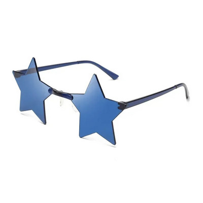 Ochelari de soare în formă de stea, ușoare, amuzanți, pentagramă, bomboane, ochelari dintr-o bucată, decorațiuni în mai multe culori, ochelari de soare fără montură pentru petrecere