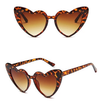 Модни слънчеви очила с форма на сърце за жени Летни слънчеви очила UV400 Дизайн на марката Love Heart Shades Модерни улични очила с щракване