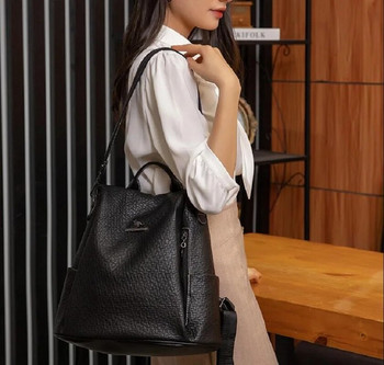 Гореща разпродажба Модна раница за пътуване с голям капацитет против кражба Дамски висококачествени меки кожени чанти за през рамо Ученически раници