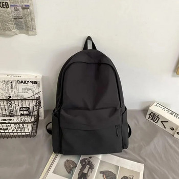 Дамска раница Ученическа твърда водоустойчива найлонова черна доставка Kawaii Тийнейджърски момичета Пътна чанта за лаптоп с цип Женска чанта за книги