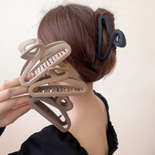 Vintage Coffee Hair Claws Μοντέρνα γεωμετρικά κούφια κλιπ για τα μαλλιά Crab Barrettes Shark Clip Αξεσουάρ μαλλιών για γυναίκες για πάρτι