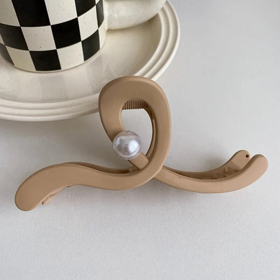 Vintage Coffee Hair Claws Μοντέρνα γεωμετρικά κούφια κλιπ για τα μαλλιά Crab Barrettes Shark Clip Αξεσουάρ μαλλιών για γυναίκες για πάρτι