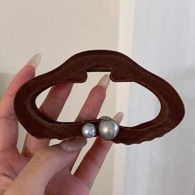 Vintage Coffee Hair Claws Μοντέρνα γεωμετρικά κούφια κλιπ για τα μαλλιά Crab Barrettes Shark Clip Αξεσουάρ μαλλιών για γυναίκες για πάρτι