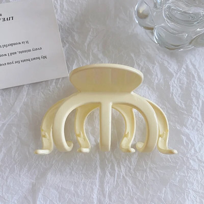 Vintage Coffee Hair Claws Μοντέρνα γεωμετρικά κούφια κλιπ για τα μαλλιά Crab Barrettes Shark Clip Αξεσουάρ μαλλιών για γυναίκες για πάρτι