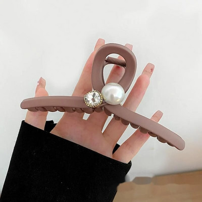Vintage Coffee Hair Claws Μοντέρνα γεωμετρικά κούφια κλιπ για τα μαλλιά Crab Barrettes Shark Clip Αξεσουάρ μαλλιών για γυναίκες για πάρτι