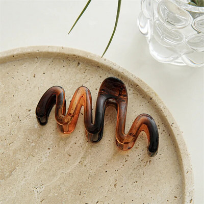 Vintage Coffee Hair Claws Μοντέρνα γεωμετρικά κούφια κλιπ για τα μαλλιά Crab Barrettes Shark Clip Αξεσουάρ μαλλιών για γυναίκες για πάρτι
