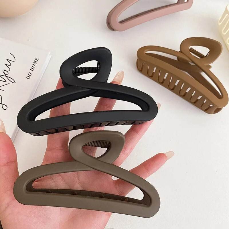 Винтидж кафе нокти за коса Модерни геометрични кухи щипки за коса Раци шноли Щипка за акула Шапки за жени Парти аксесоари за коса