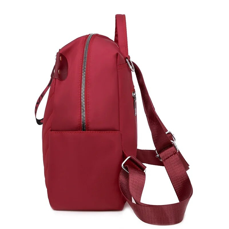 Дамска дамска раница против кражба, едноцветна раница от PU кожа, модна чанта за рамо Canta, ретро туристическа раница RLJ22