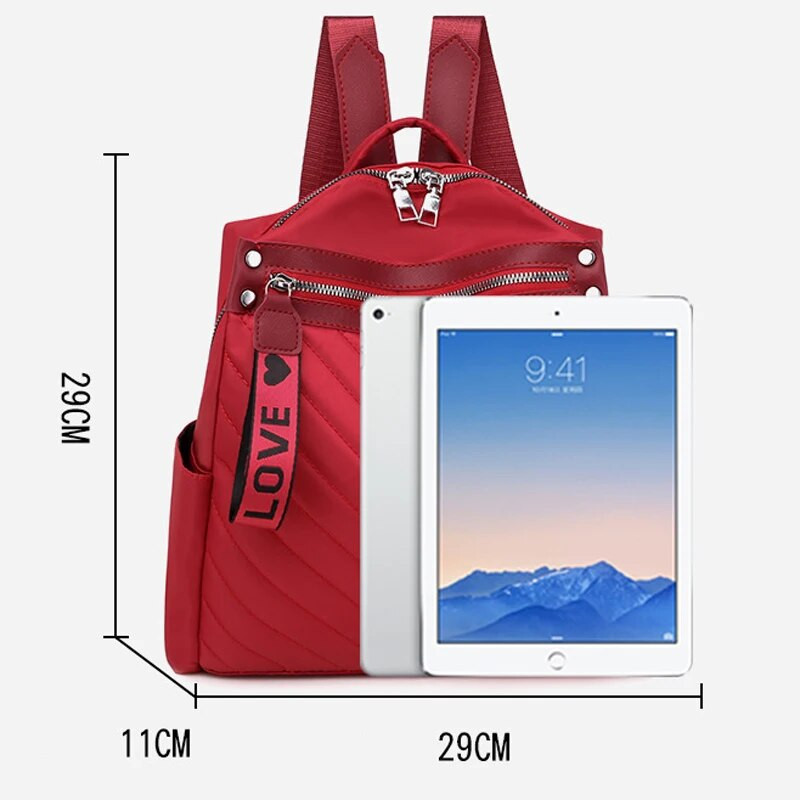 Дамска дамска раница против кражба, едноцветна раница от PU кожа, модна чанта за рамо Canta, ретро туристическа раница RLJ22