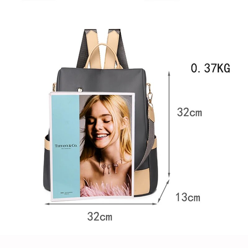 Водоустойчива дамска раница от плат Оксфорд Раница против кражба Дамски чанти Висококачествени модни училищни раници с голям капацитет