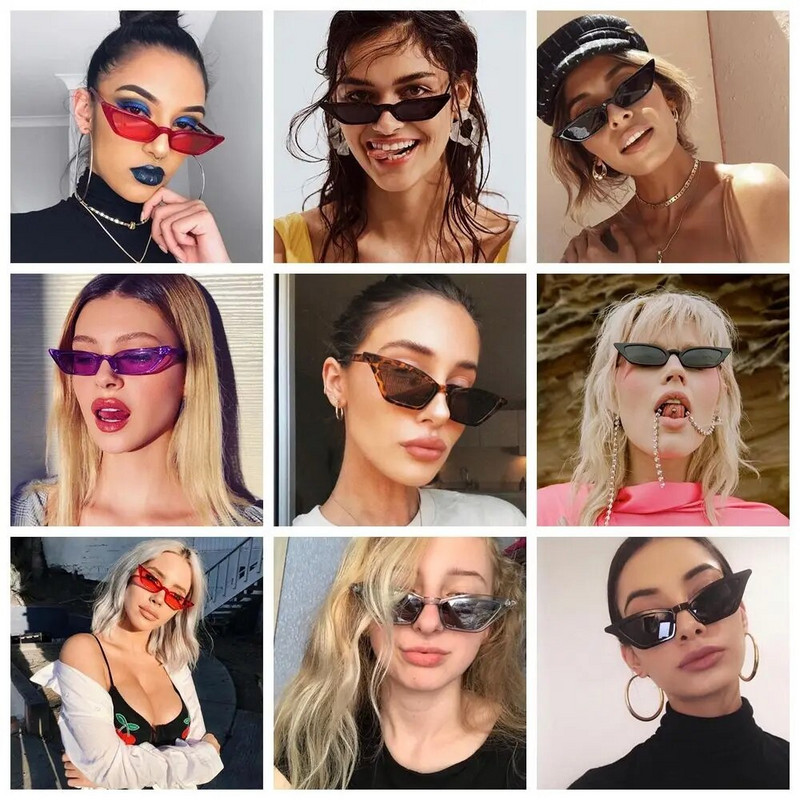 Vanad kassisilmad naiste päikeseprillid, mood, väikese raamiga UV400 päikeseprillid, varjud, tänavaprillid