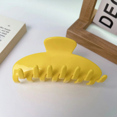 HANGZHI New French Grid Stripe Cream Floral Acetate Hair Clip Shark φουρκέτα ρετρό μοντέρνα αξεσουάρ μαλλιών για γυναίκες κορίτσια 2021