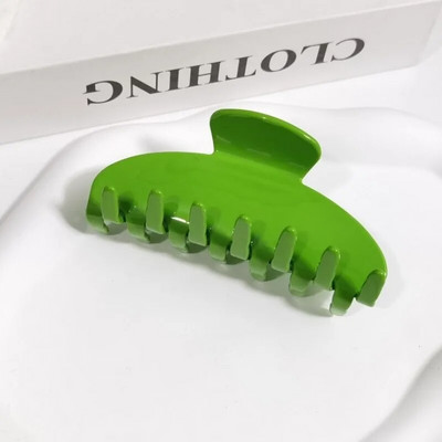 HANGZHI New French Grid Stripe Cream Floral Acetate Hair Clip Shark φουρκέτα ρετρό μοντέρνα αξεσουάρ μαλλιών για γυναίκες κορίτσια 2021