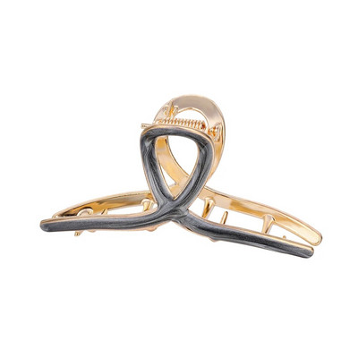 IPARAM 2021 New Ins Metal HollowGeometric Hair Claw Ladies Cross Crab Bath Clip for Women Fashion Girl Headwear