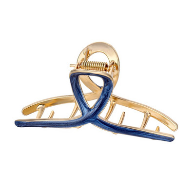 IPARAM 2021 New Ins Metal HollowGeometric Hair Claw Ladies Cross Crab Bath Clip for Women Fashion Girl Headwear