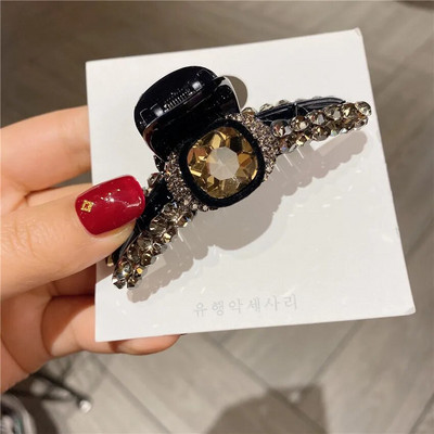 Retro Lady Hair Claws Κομψές φουρκέτες με κρύσταλλο στρας για μαλλιά Γυναικεία κλιπ μαλλιών Αξεσουάρ για κορίτσια για κορίτσια