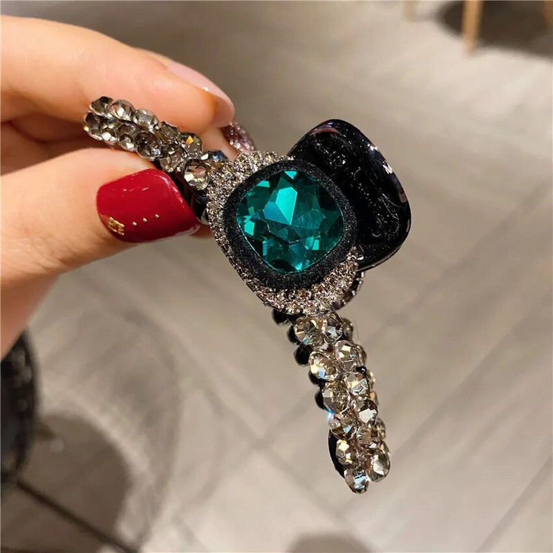 Ретро дамски нокти за коса Елегантни щипки за коса с кристални кристали Фиби за коса Дамски щипки за коса Аксесоари за коса за момичета
