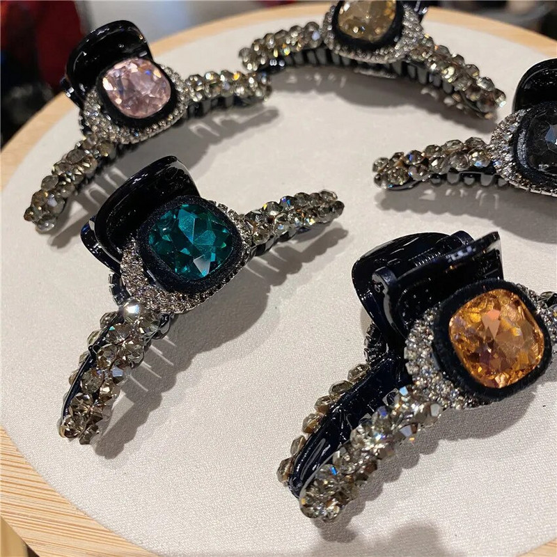 Ретро дамски нокти за коса Елегантни щипки за коса с кристални кристали Фиби за коса Дамски щипки за коса Аксесоари за коса за момичета