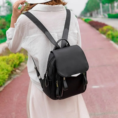 Ученическа чанта за корейски жени на открито Водоустойчива найлонова раница за пътуване против кражба