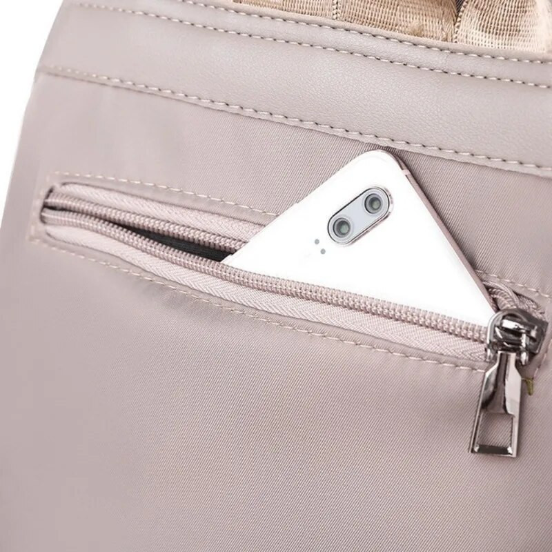 Ученическа чанта за корейски жени на открито Водоустойчива найлонова раница за пътуване против кражба