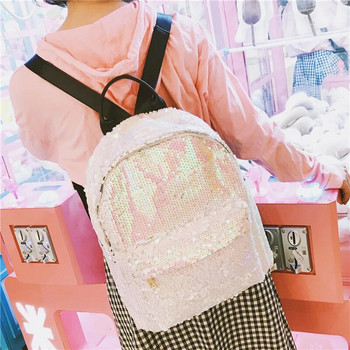 Водоустойчива раница Момиче Bage Студентска раница с пайети Пътна раница Тийнейджърски чанти Дамска външна чанта Раница против кражба
