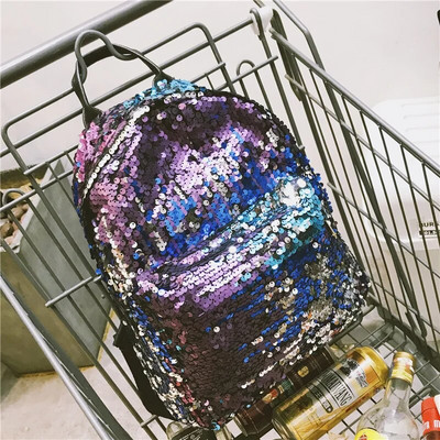 Αδιάβροχο σακίδιο πλάτης Girl Bage Students Sequin Backpack Τσάντα ταξιδιού Teenagers Bags Γυναικεία τσάντα εξωτερικού χώρου Αντικλεπτική τσάντα