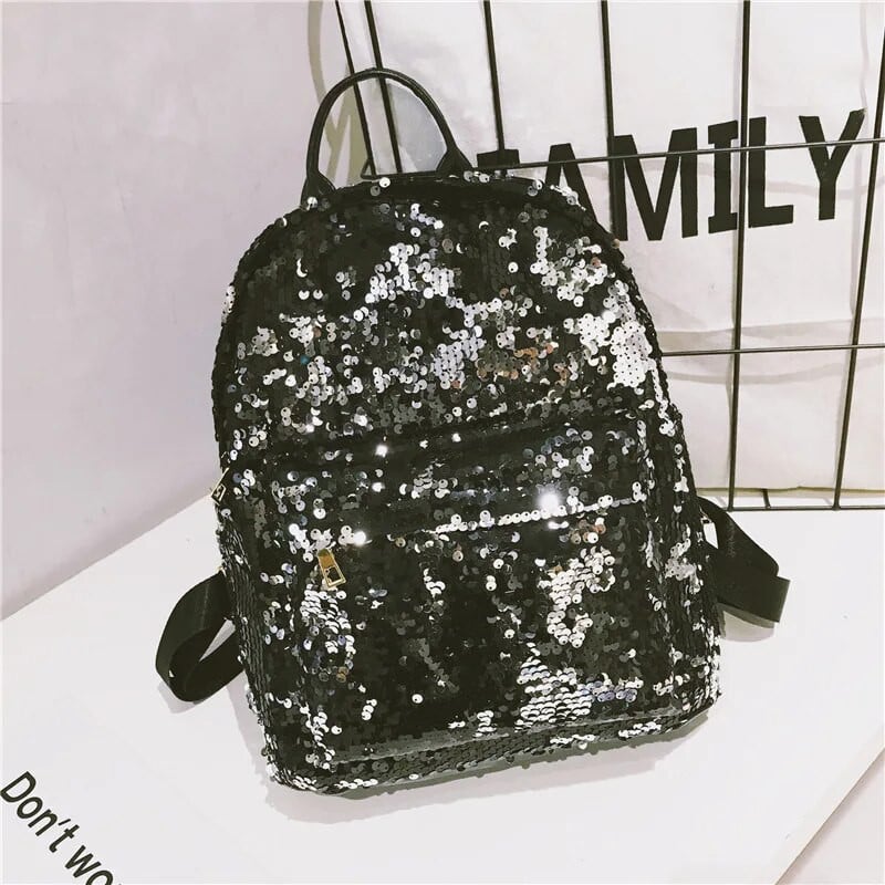 Водоустойчива раница Момиче Bage Студентска раница с пайети Пътна раница Тийнейджърски чанти Дамска външна чанта Раница против кражба